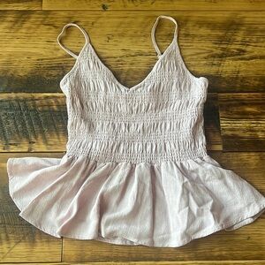 LA HEARTS Pink Peplum Tank